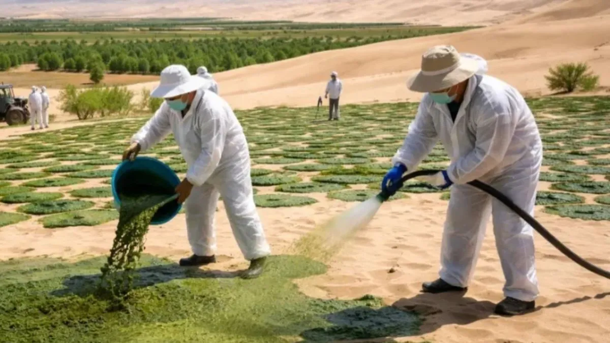 Cyanobakterier banar väg för en ekologisk förändring i Kinas ökenområden