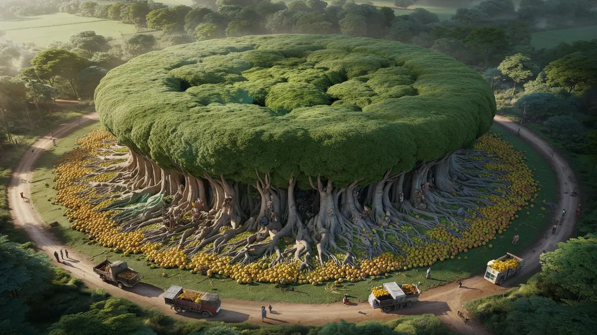 Underverk av naturlig tillväxt: ett unikt träd i fokus