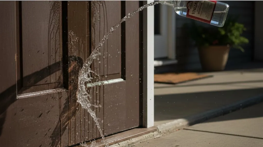 Ett enkelt knep för fräscht hem : vit vinäger vid dörren